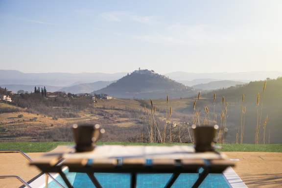 Prekrasna villa Fiore sa pogledom na Motovun 